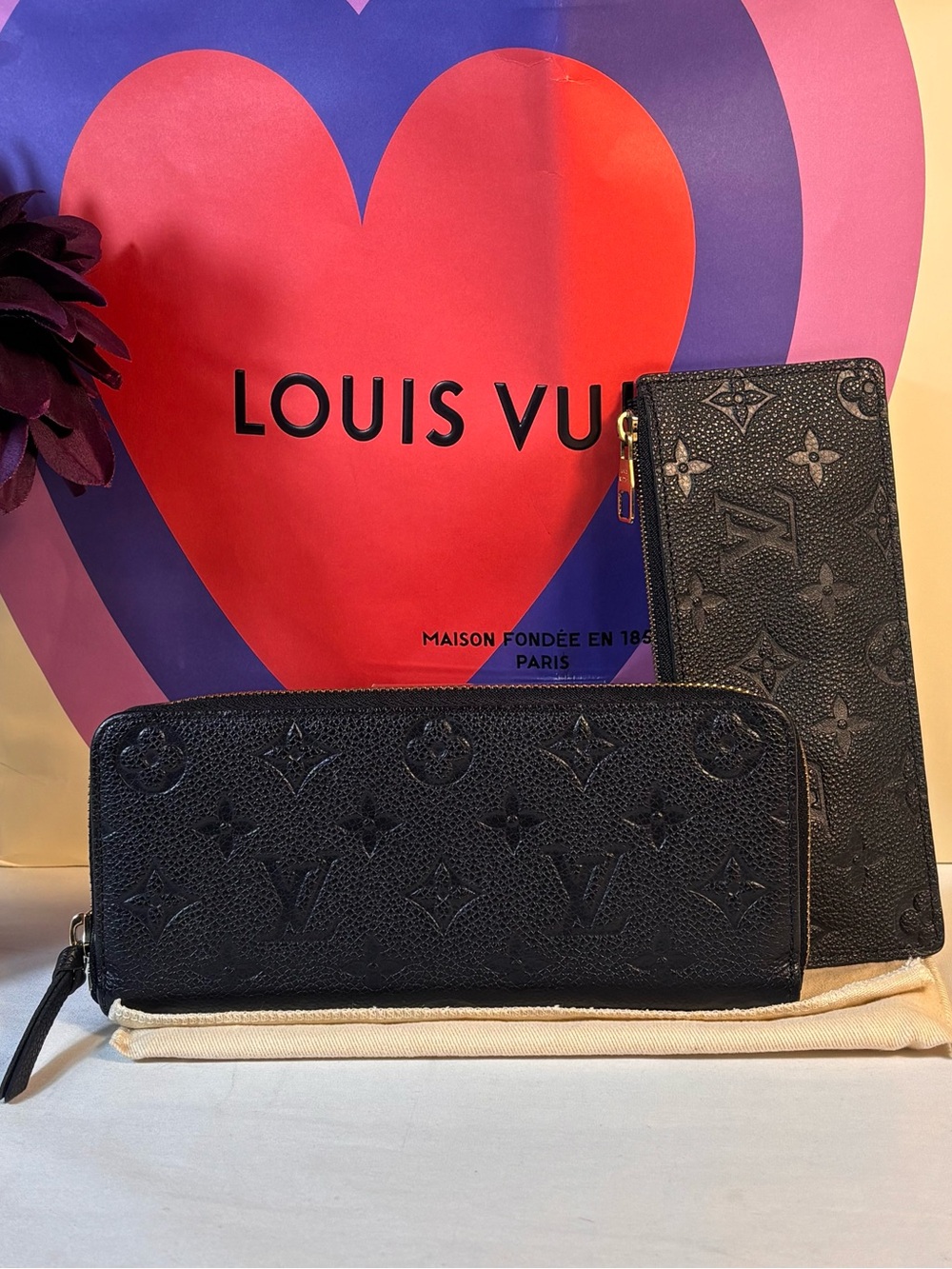 Louis Vuitton Clemence Noir Wallet